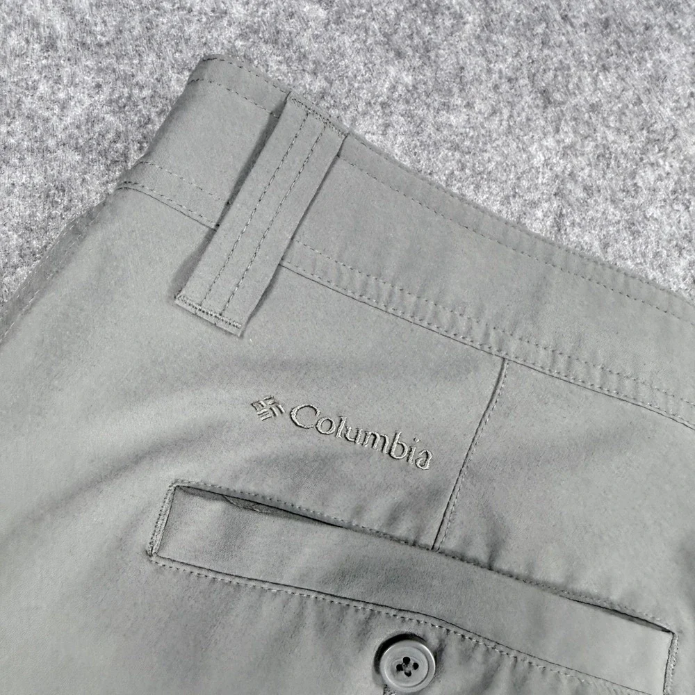 Columbia Mens 40x32 Omni-Shield Gray Straight Leg Hiking Pants AM8655